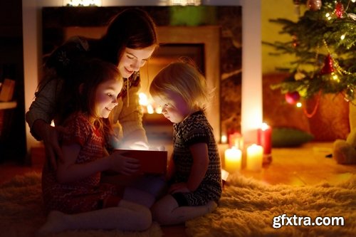 Collection of fireplace New Year Christmas celebration child children warm interior 25 HQ Jpeg