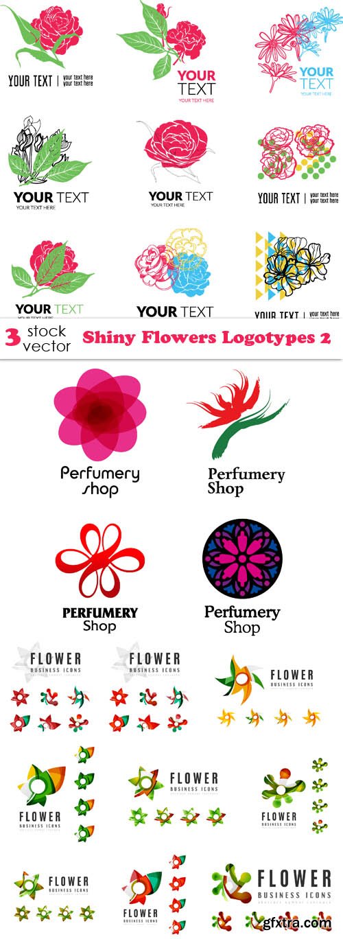 Vectors - Shiny Flowers Logotypes 2