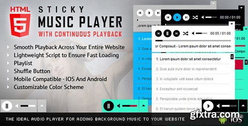 CodeCanyon - Sticky HTML5 Music Player With Continuous Playback v1.6 - 7757012