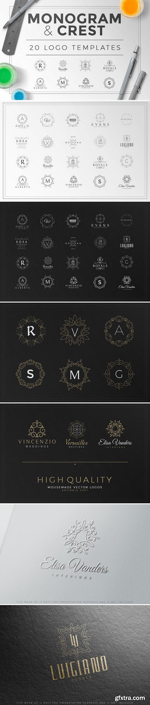 CM - Monogram & Crest Logos Set 474709