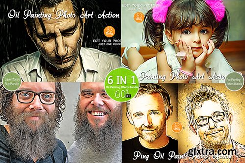 Creativemarket 6 IN 1-Oil Paint Bundle V.1 475969