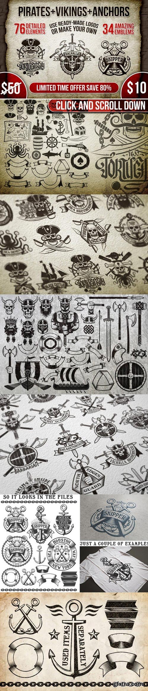 CM - Pirates Vikings Anchors 34 logo pack 474057