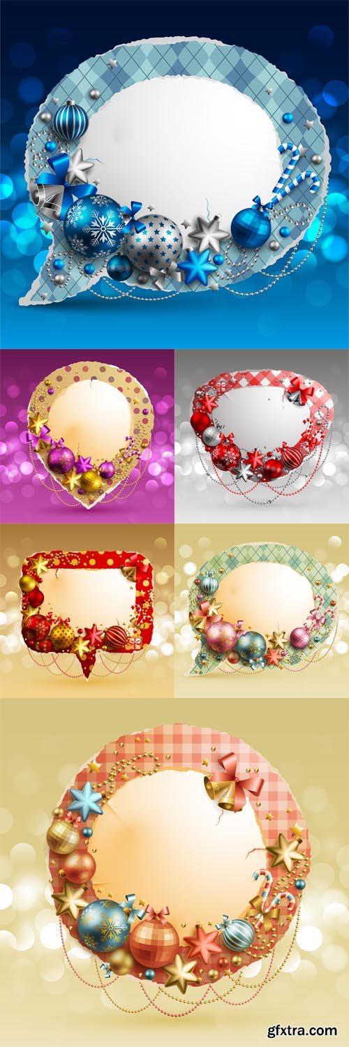 Christmas vintage bubble frames