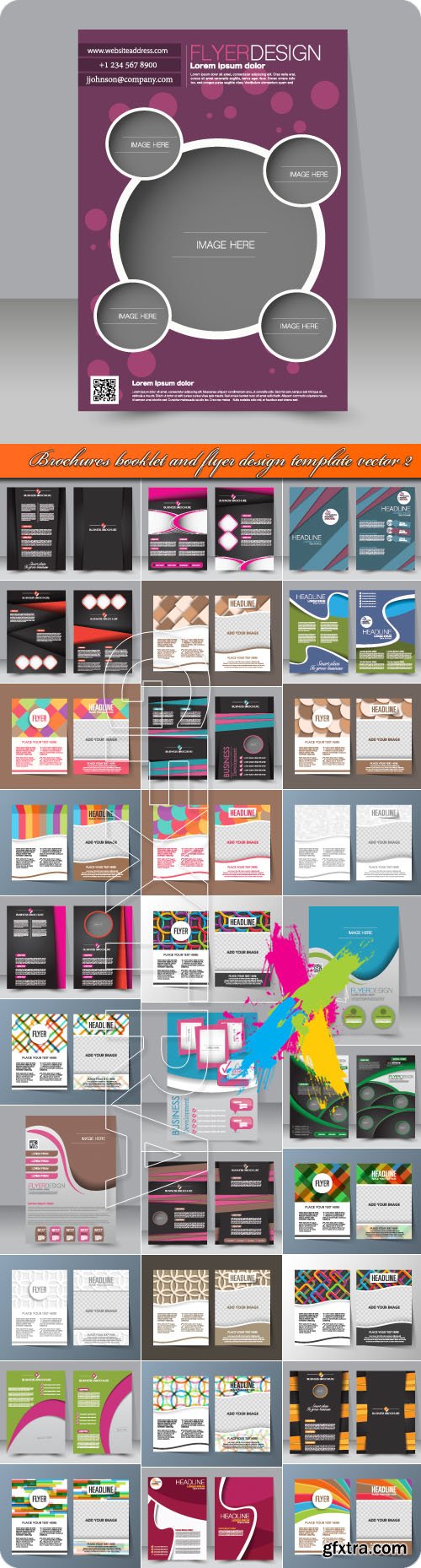 Brochures booklet and flyer design template vector 2