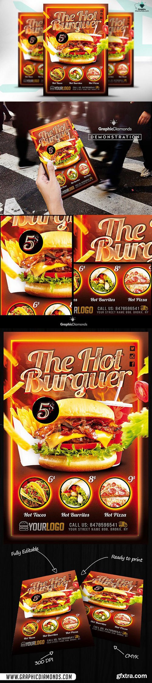 CM - Fast Food Promotion Flyer PSD 476020