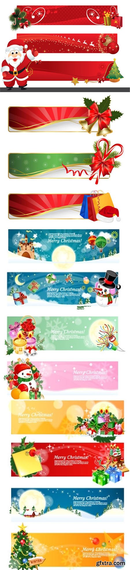 Christmas Promotion Banners in Vector