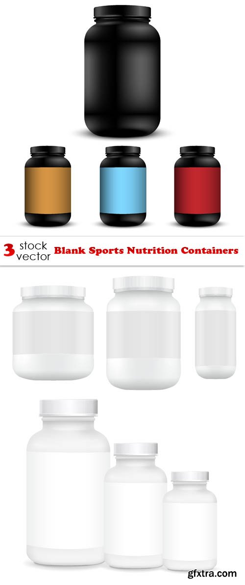 Vectors - Blank Sports Nutrition Containers