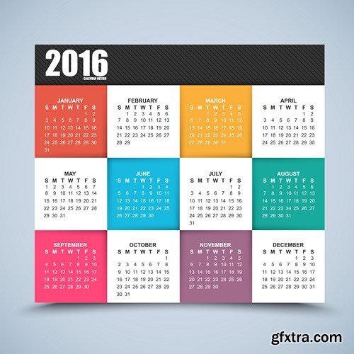 Calendar 2016 part 4 - 15xEPS