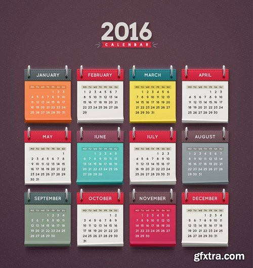 Calendar 2016 part 4 - 15xEPS