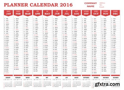 Calendar 2016 part 4 - 15xEPS