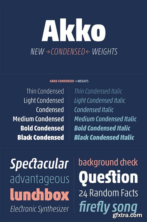 Akko Pro Condensed Font Family $300