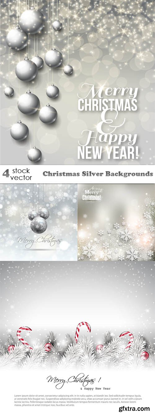 Vectors - Christmas Silver Backgrounds