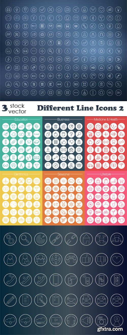 Vectors - Different Line Icons 2