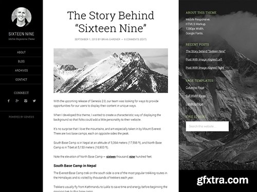 StudioPress - Sixteen Nine Pro v1.1 - Genesis WordPress Child Theme