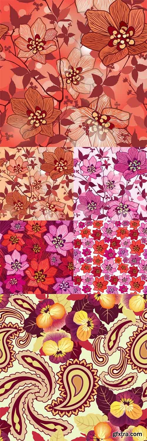 6 PrintFlowers seamless background