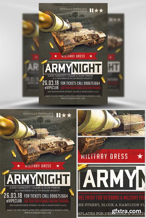 Army Night Flyer Template