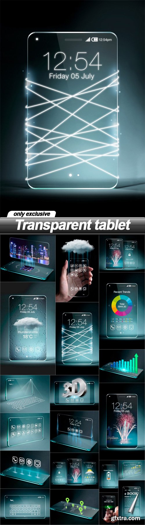 Transparent tablet - 20 UHQ JPEG