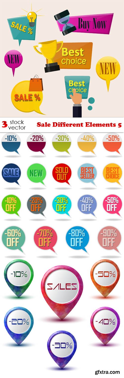 Vectors - Sale Different Elements 5