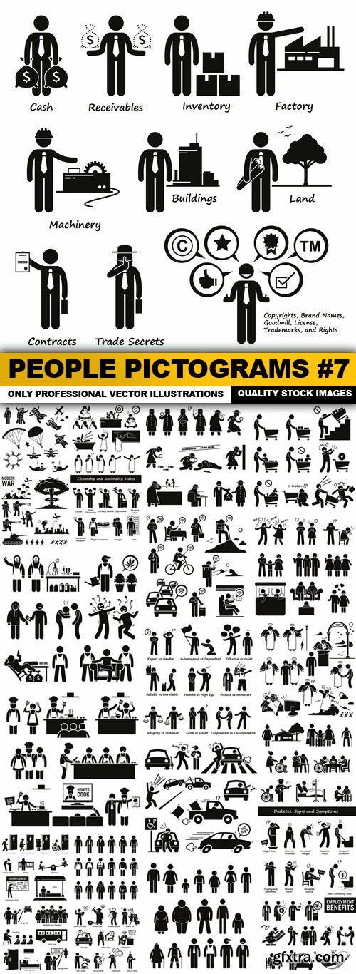 People Pictograms #7 - 22 Vector