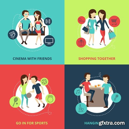 Collection of vector picture business infographics logo icon businessman family 25 EPS