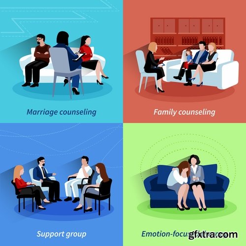 Collection of vector picture business infographics logo icon businessman family 25 EPS