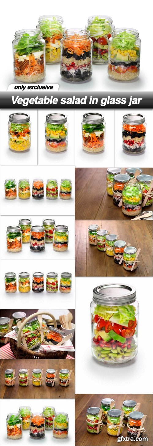 Vegetable salad in glass jar - 14 UHQ JPEG