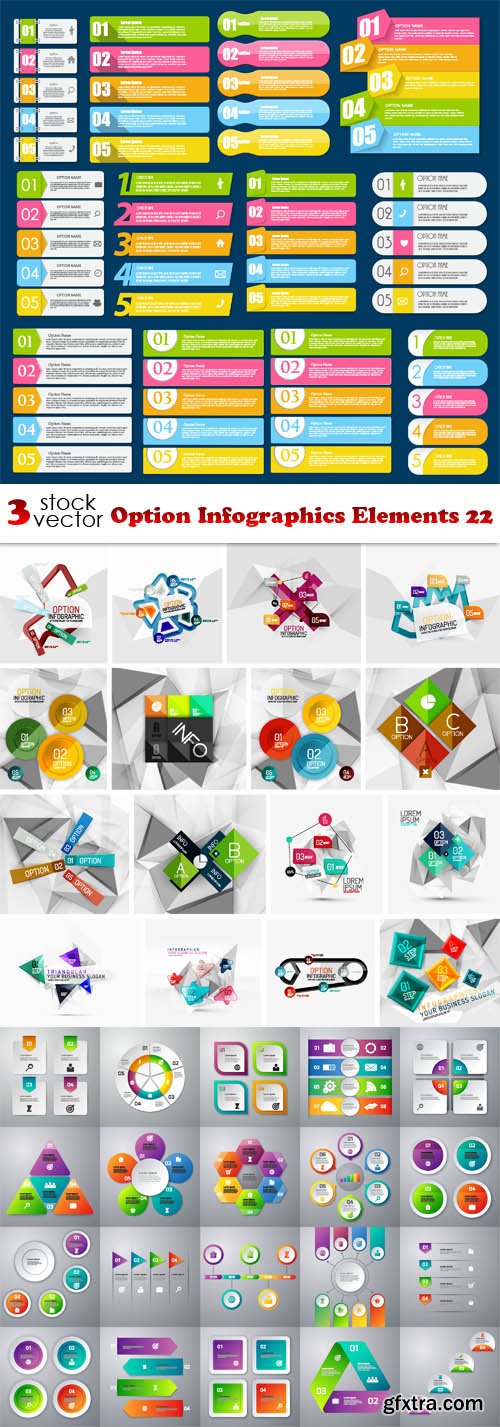 Vectors - Option Infographics Elements 22