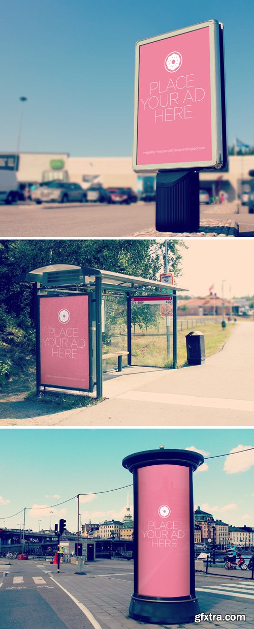 City Outdoor Billboards Mockup