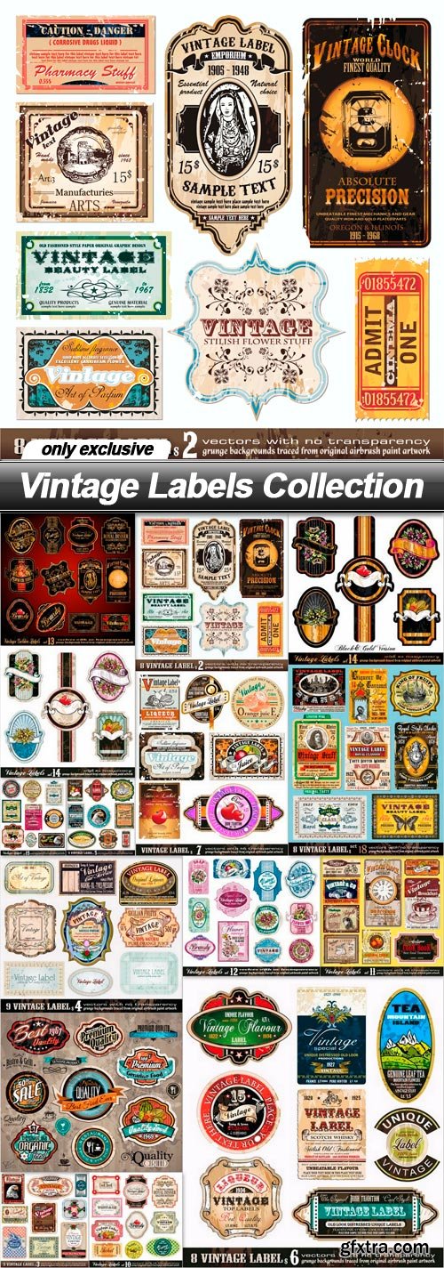 Vintage Labels Collection - 15 EPS