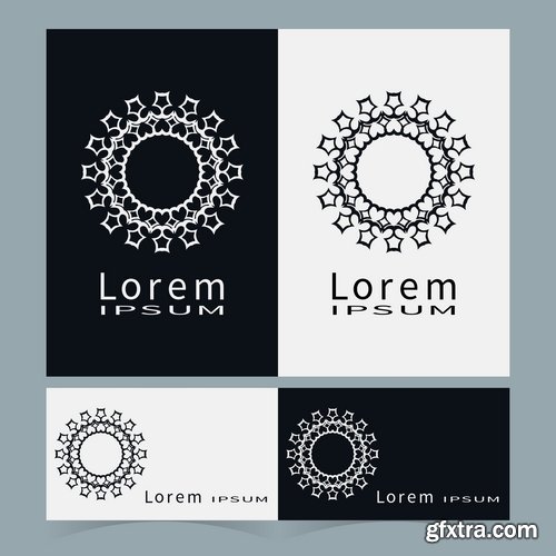 Collection of vector logo picture business banner flyer business card poster 25 EPS