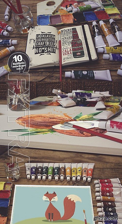 CM - 10 Art Equipment Mockup vol5 477363