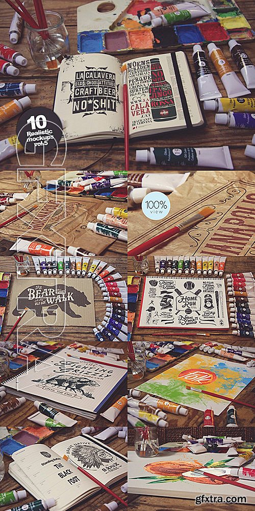 CM - 10 Art Equipment Mockup vol5 477363