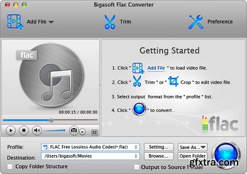 Bigasoft FLAC Converter 5.0.8 (Mac OS X)