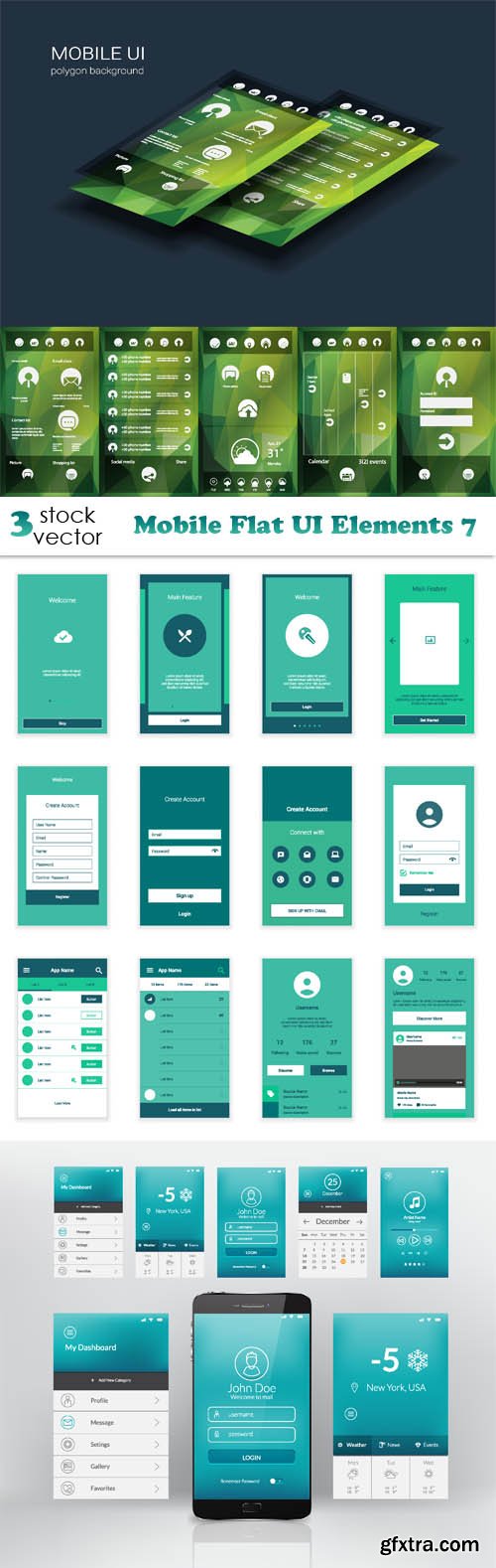 Vectors - Mobile Flat UI Elements 7