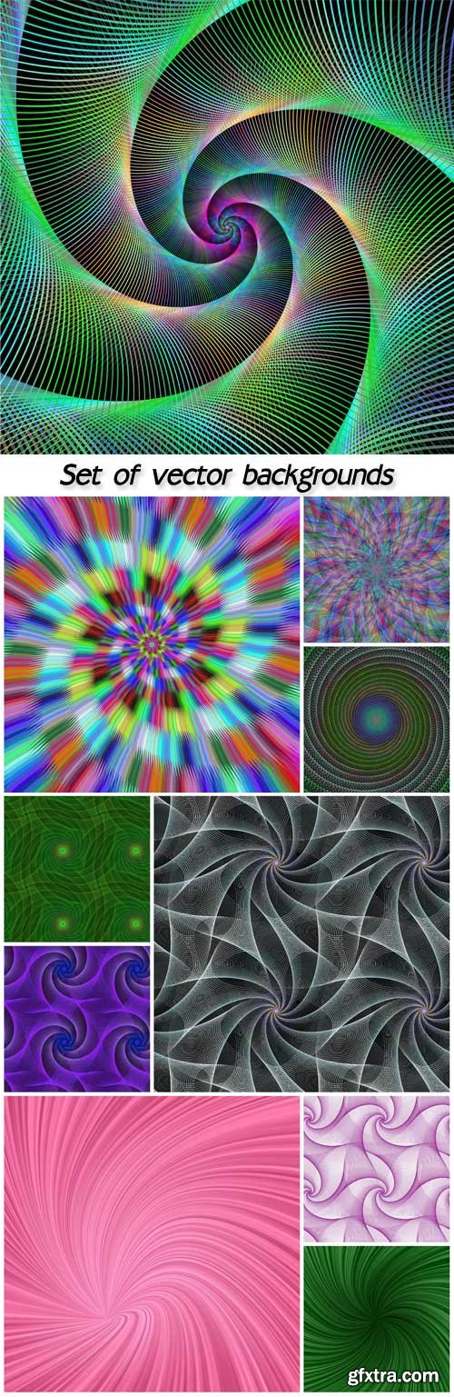 Set of vector backgrounds with abstraction