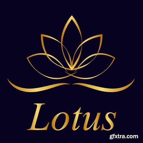 Collection of vector image lotus flower meditation a background flyer banner 25 EPS