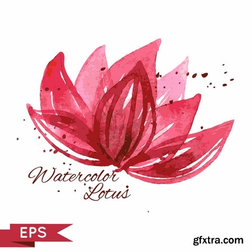 Collection of vector image lotus flower meditation a background flyer banner 25 EPS