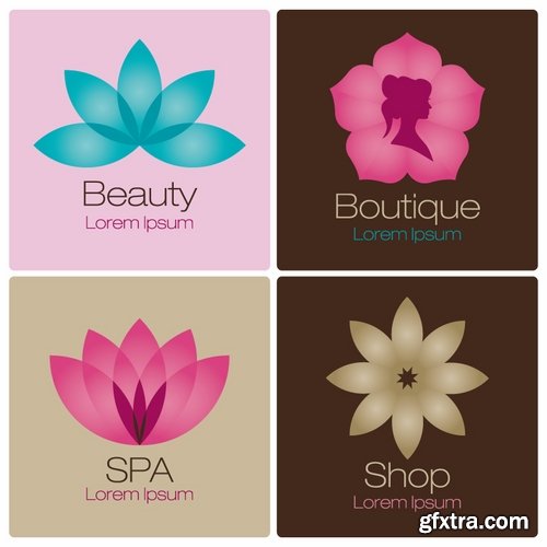 Collection of vector image lotus flower meditation a background flyer banner 25 EPS