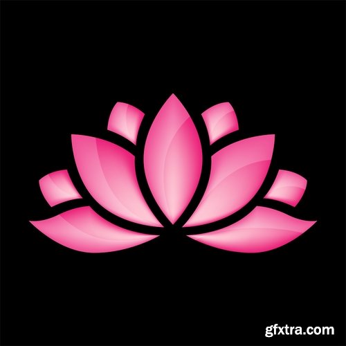 Collection of vector image lotus flower meditation a background flyer banner 25 EPS