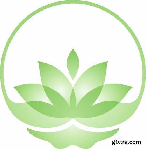 Collection of vector image lotus flower meditation a background flyer banner 25 EPS