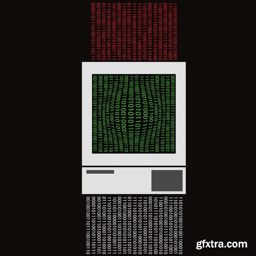 Collection vector picture computer security infographics 25 EPS