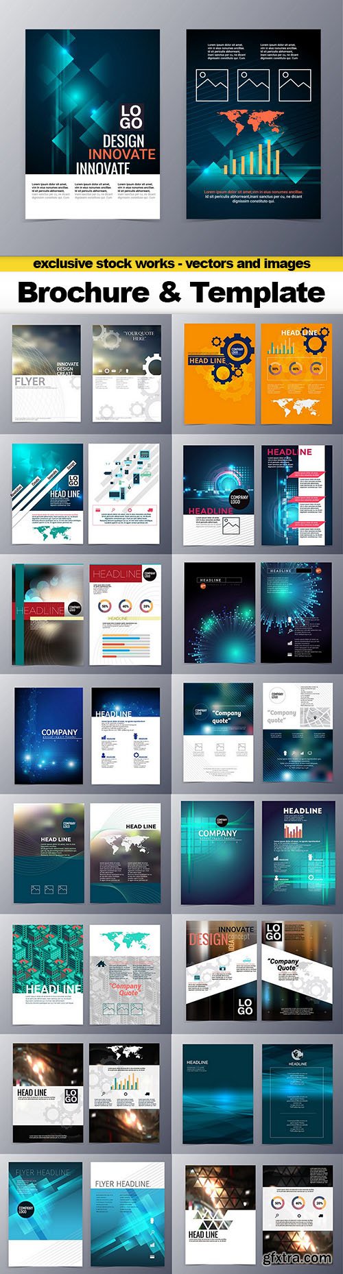 Abstract  Brochure & Design Template - 17xEPS