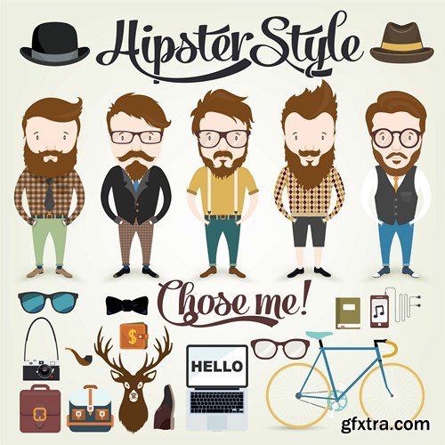 Hipsters Style 2 - 15xEPS