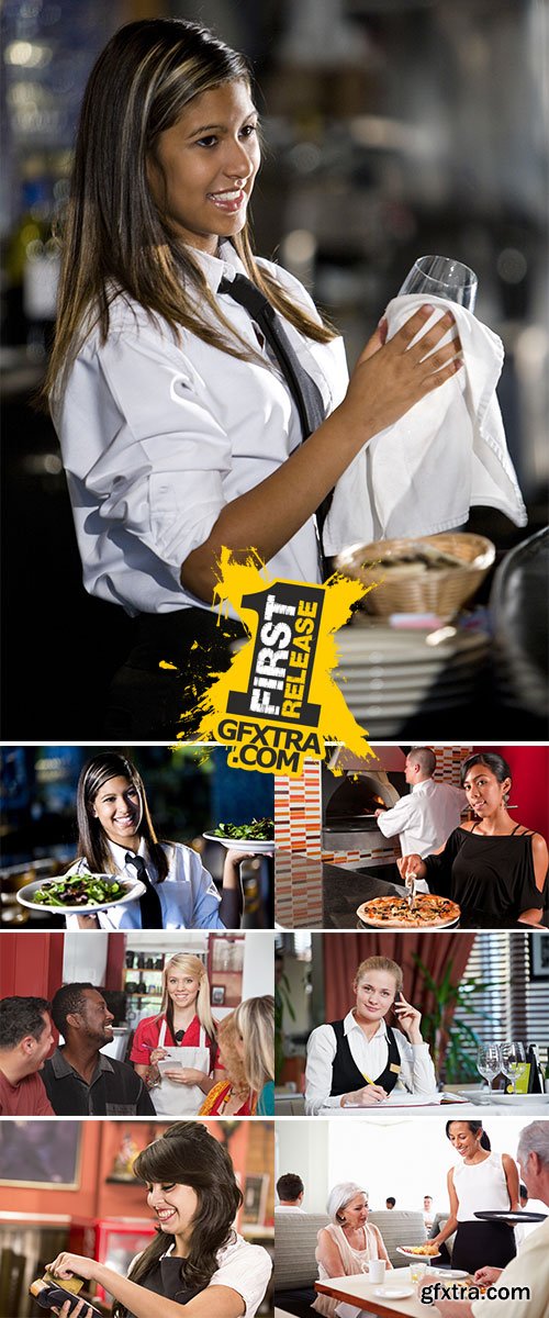 Stock Image Hispanic waitress