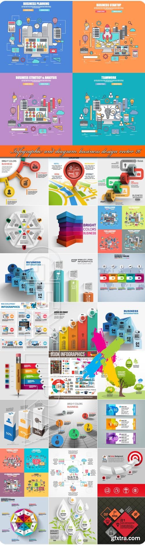 Infographic and diagram business design vector 26