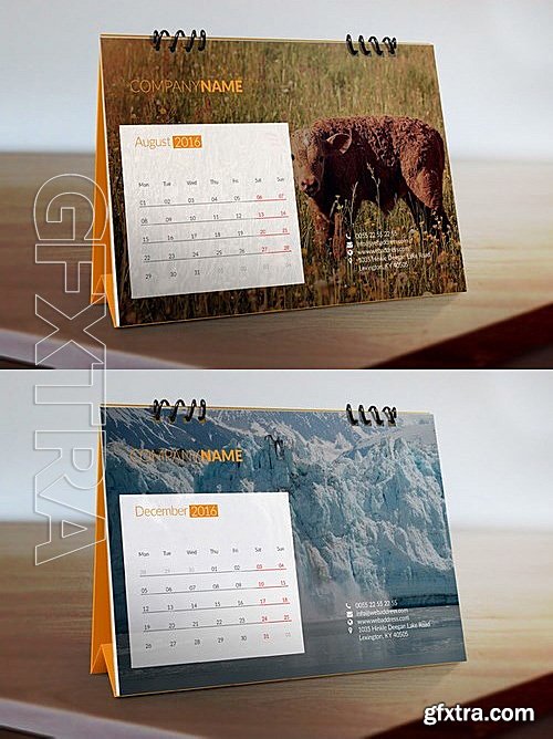 CM - Desk Calendar Template for 2016 478531