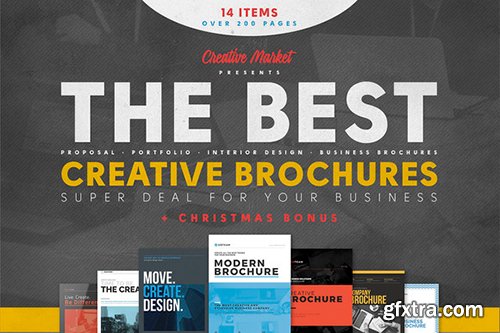 CreativeMarket 14 Brochures Pack 478442