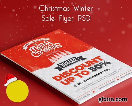 Christmas Winter Sale Flyer PSD Template