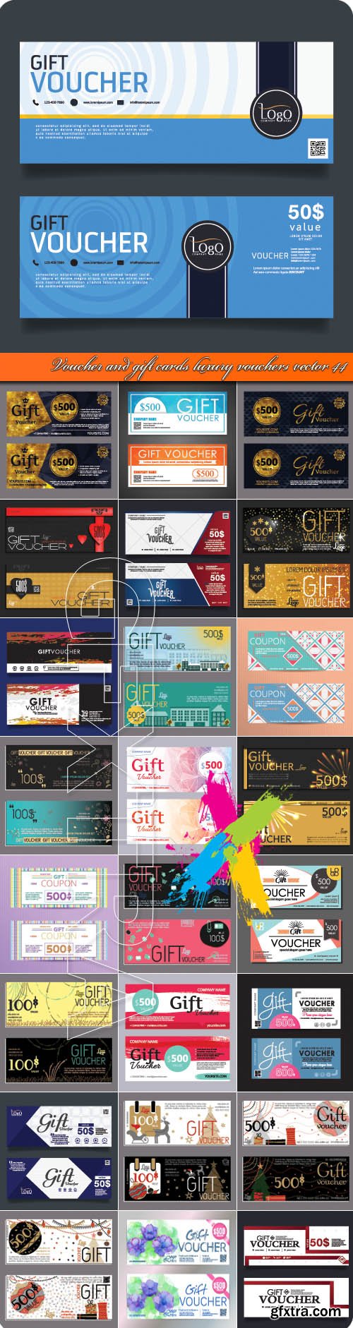 Voucher and gift cards luxury vouchers vector 44