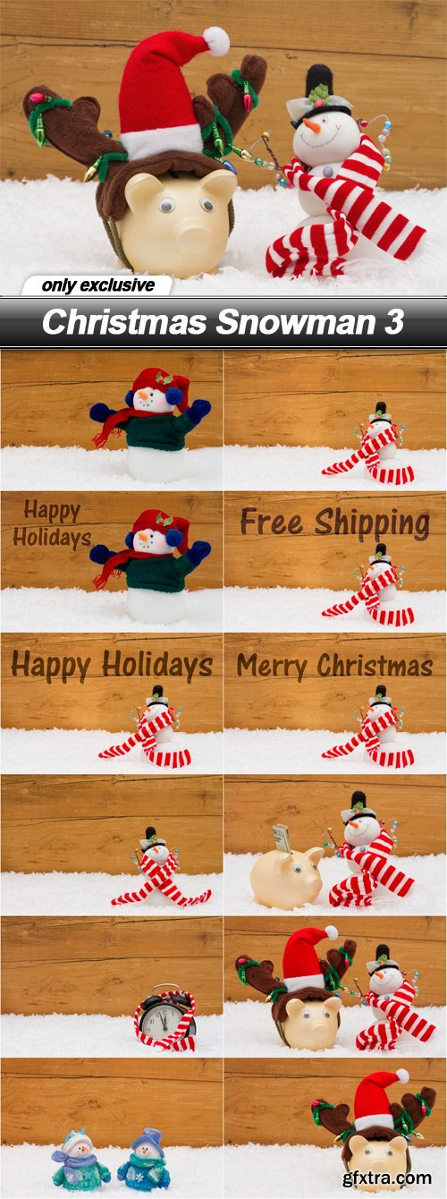 Christmas Snowman 3 - 12 UHQ JPEG